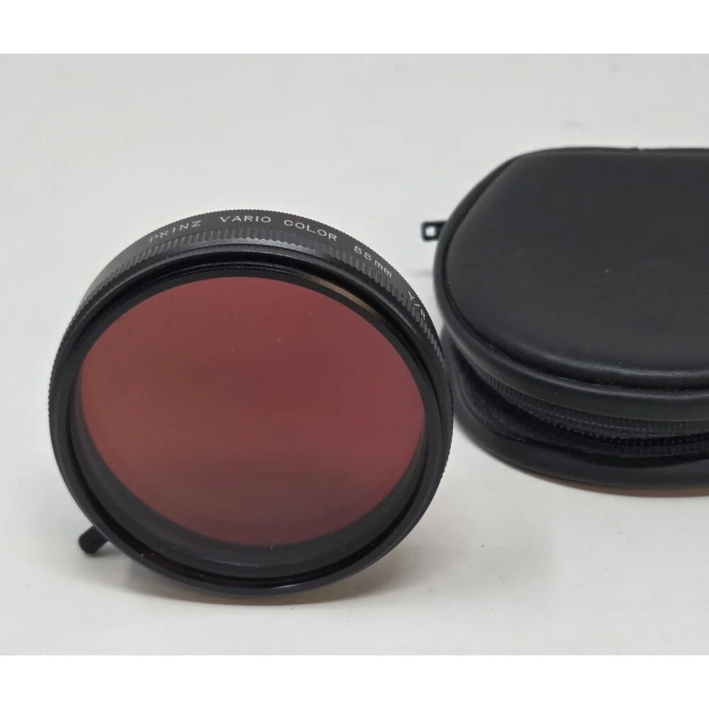 Prinz Vario Color 55mm Y/R Rotating Camera Filter Japan Vintage with Case